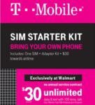 T-Mobile $30 month prepaid starter kit