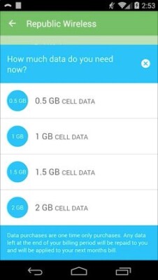 Republic Wireless App Manage Your Data