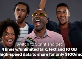 Spring Family Share Pack 4 Lines $100 10 GB per LIne