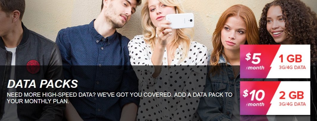 Virgin Mobile Data Add On Packs