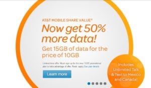 ATT Increases Mobile Share Data
