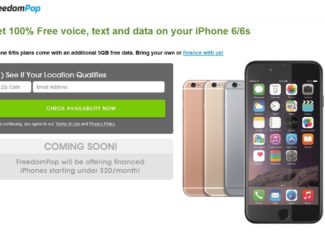 FreedomPop iPhone 6S Finance