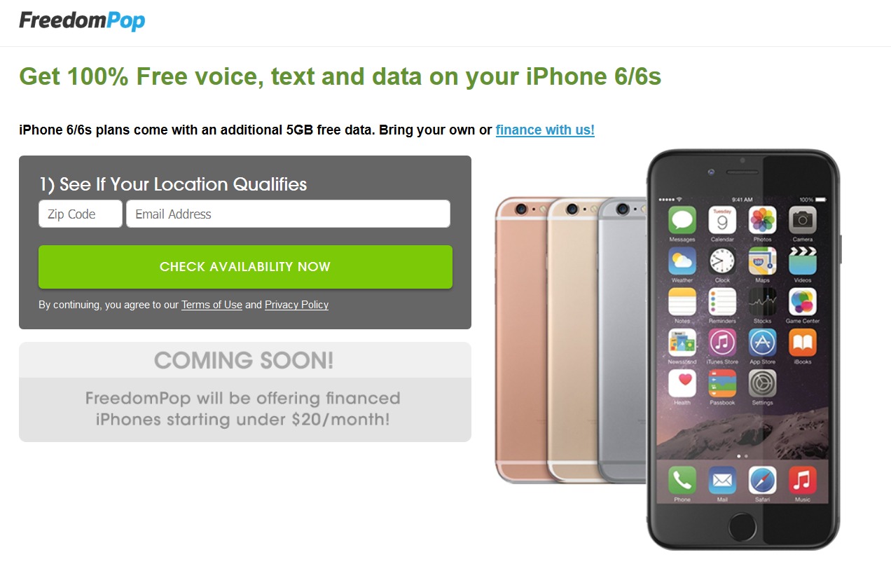 Freedompop Launches Iphone 6s Exclusive Plan 17 99 Month Featuring 1 Gb Of 4g Lte Data Bestmvno