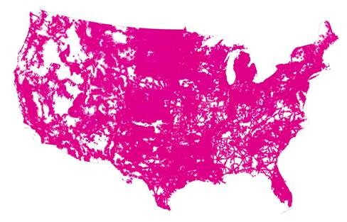 T-Mobiles Projected Coverage Map For End of 2015