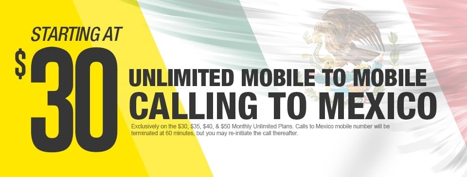 Unlmited Mobile to Mobile Calling to Mexico H2O Wireless