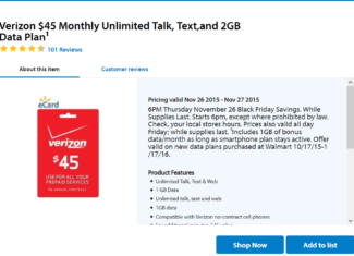Verizon Prepaid Double Data for Life Walmart Promo
