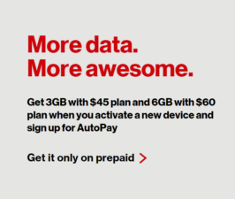 Verizon Prepaid Plans Have More Data