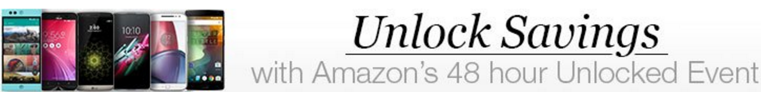 Amazon 48 hour unlocked savings event