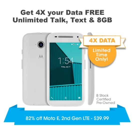 FreedomPop Promotion 8GB Data Month With Purchase Motorola E