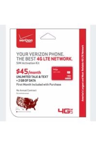 Verizon 4G SIM Activation Kit Sale