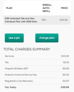 Total Wireless Plan Purchase