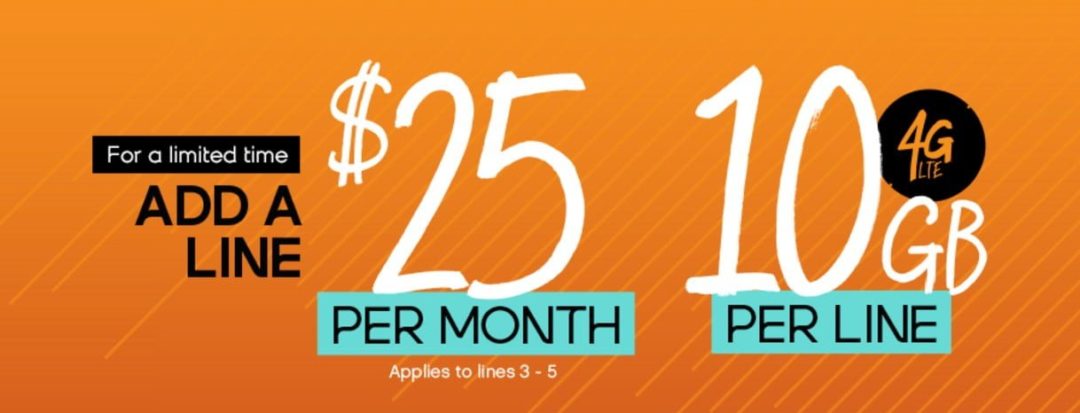 Boost Mobile 2 Lines 10 GB 65 Dollars Feb 2017
