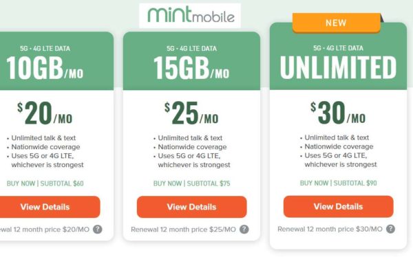 mint mobile email login