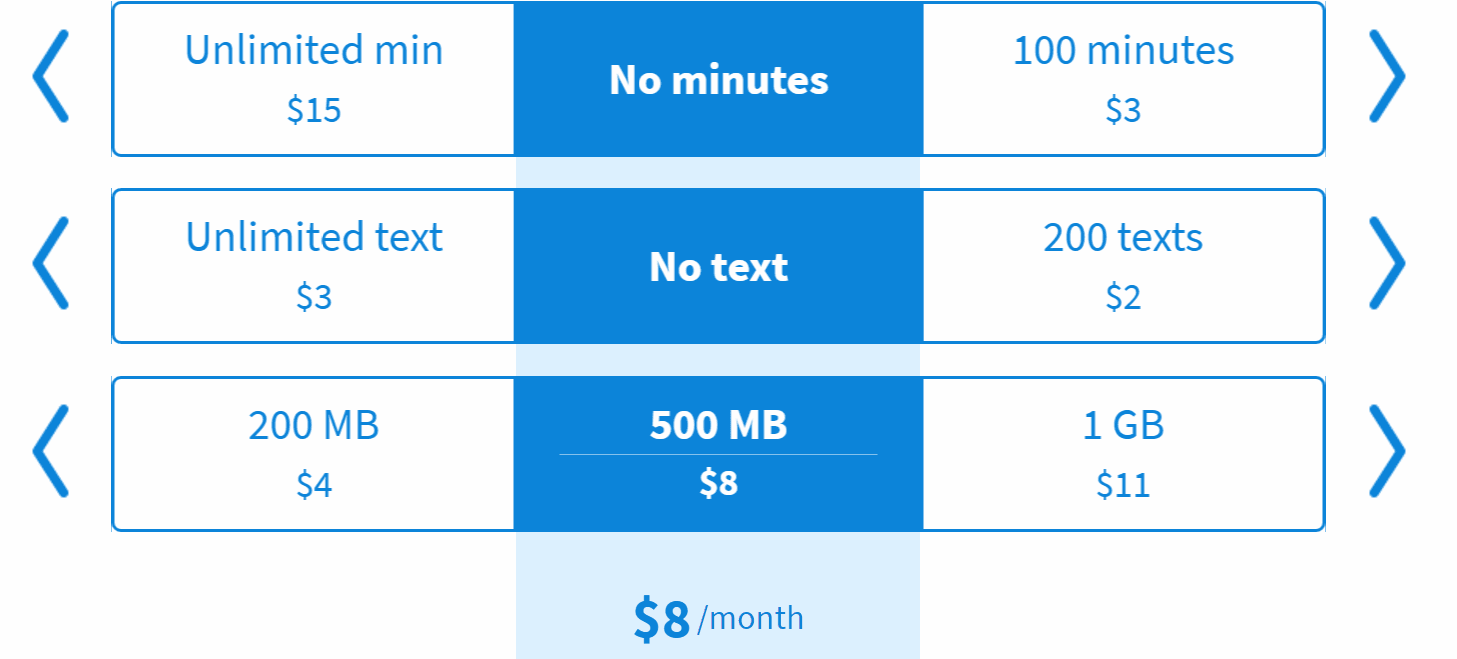 Tello subscribers can custom build their own phone plans