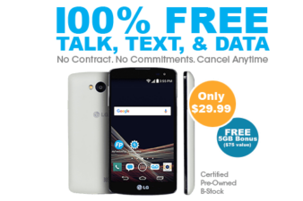 FreedomPop LG Tribute Promotional Offer With 7GB Of Data