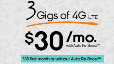 Boost Mobile More Data Thirty Dollar Plan