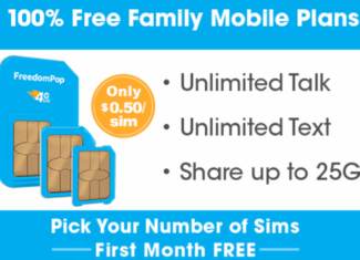 FreedomPop 50cent SIM Family Plan Promotion