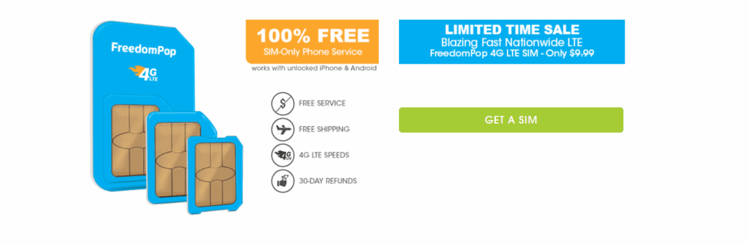 FreedomPop Offering 99c SIM And Free Trial