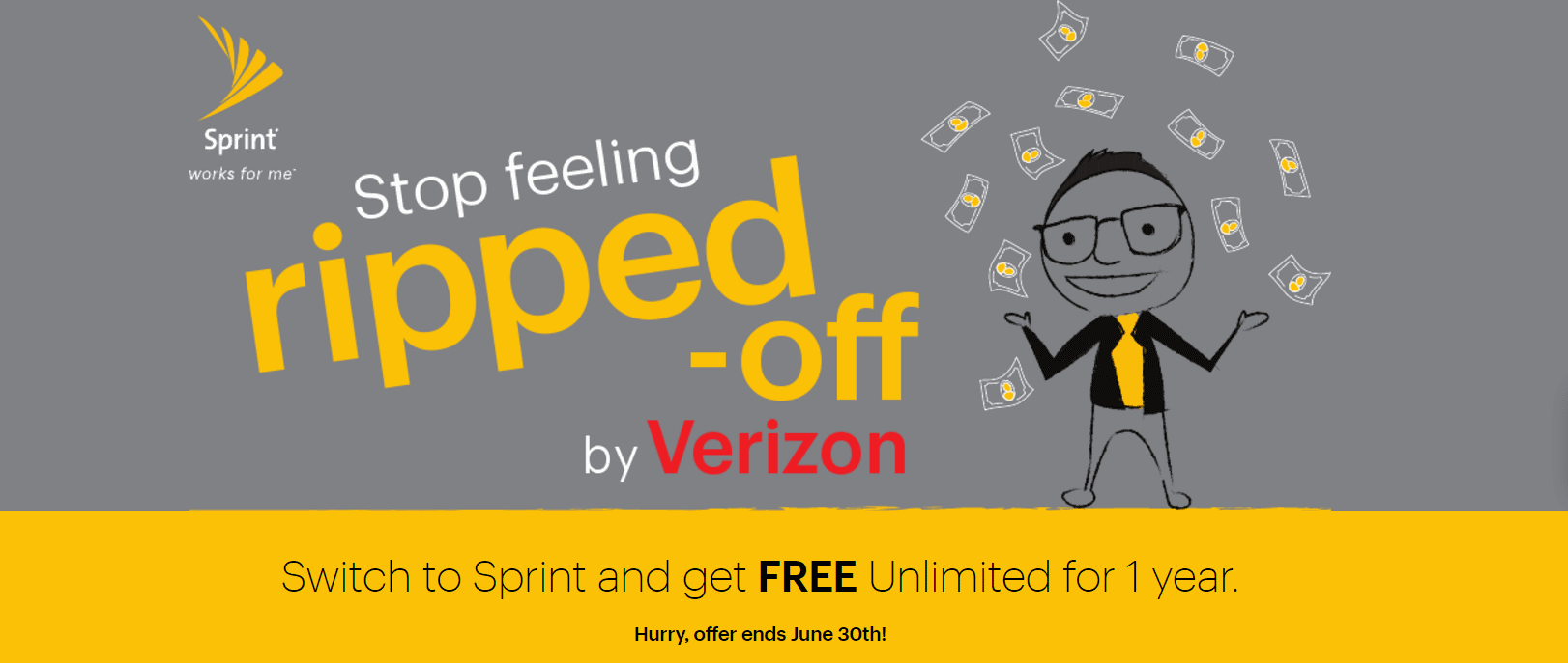 Switch To Sprint Get Free Year Of Unlimited Data