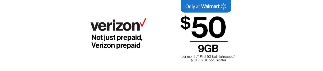 Select Verizon Prepaid Plans Include Bonus Data From Walmart