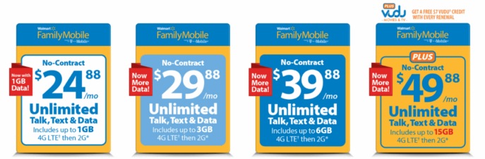 Walmart Family Mobile Updates Phone Plans For June 2017