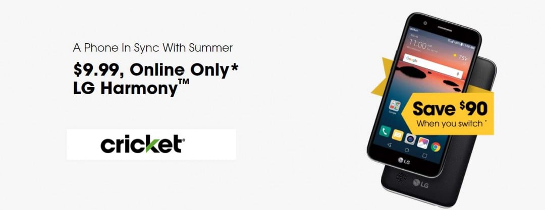 Get A Cricket Wireless LG Harmony For $9.99