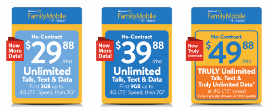 Walmart Family Mobile Adds Unlimited LTE Data Plan