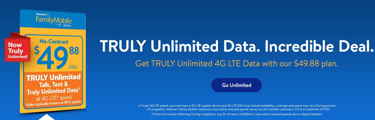 Will Walmart Family Mobile's Unlimited LTE Data Plan See A Deprioritization Threshold Increase?