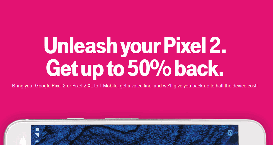 T-Mobile Announces 50 Percent Cash Back On Your Google Pixel