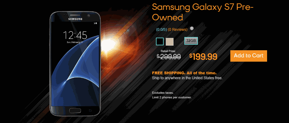 Get A Pre-owned Samsung Galaxy S7 for $199.99 From Boost Mobile