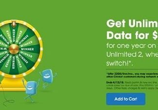 Cricket Wireless Unlimited 2 Data Plan Switcher Promotion