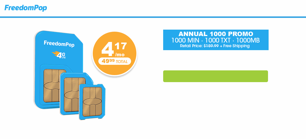 FreedomPop's Annual 1000 Promo Plan Is Back