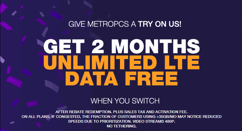 MetroPCS 2 Months Free Promo