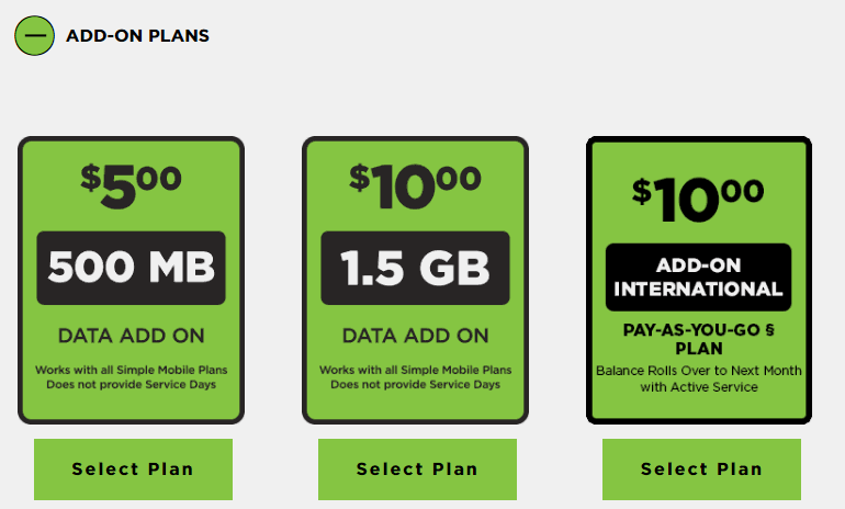 Simple Mobile Now Sells Data Add On Cards
