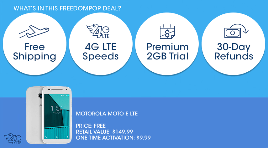 FreedomPop Moto E2 Trial Offer