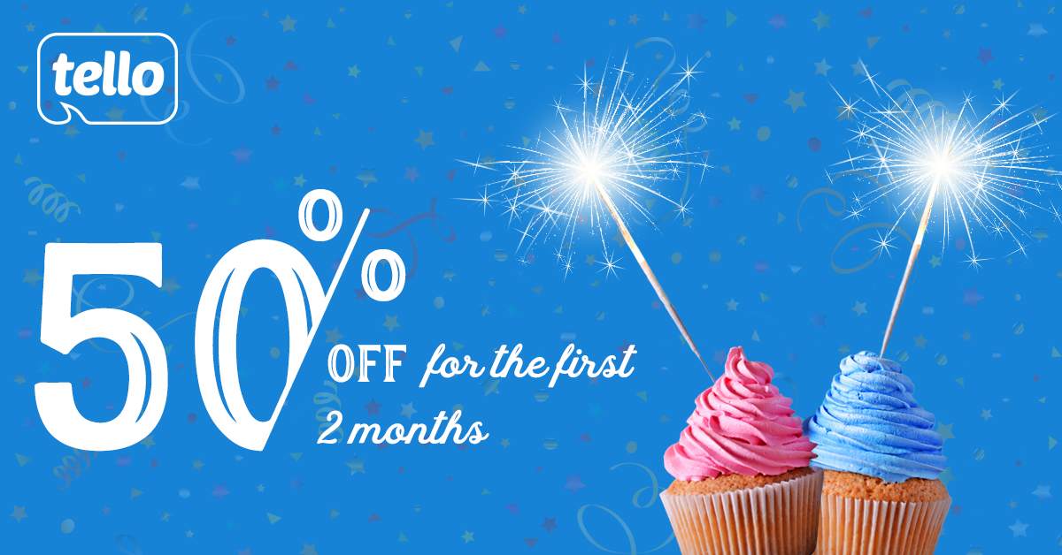 Tello 2 Year Anniversary Special Is A 50 Percent Off Promotion For New Customers