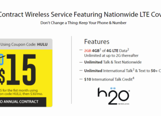 H2O Wireless Offering Half Off With Promo Code HULU
