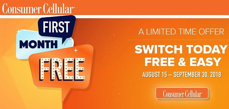 Summer 2018 Deal - Consumer Cellular Giving Away One Month Of Free Service