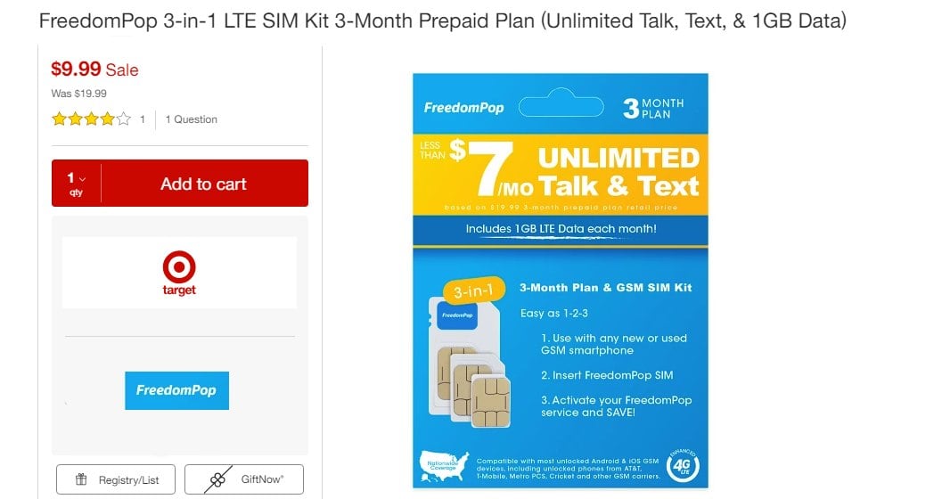 Target Has FreedomPop's Multi-Month Plan On Sale For Half Off