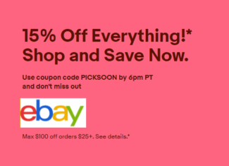 eBay Flash Sale Offering 15% Off Virtually Anything