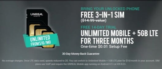 UNREAL Mobile Now Offering Multi-Month Plans, Get 5GB Data For $20/Month