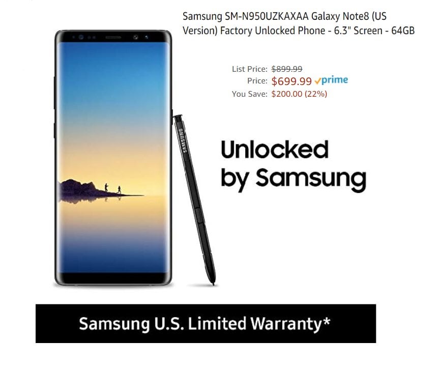 Amazon Has Several Samsung Galaxy Models Available At A Deep Discount Just In Time For The Holiday 2018 Shopping Season