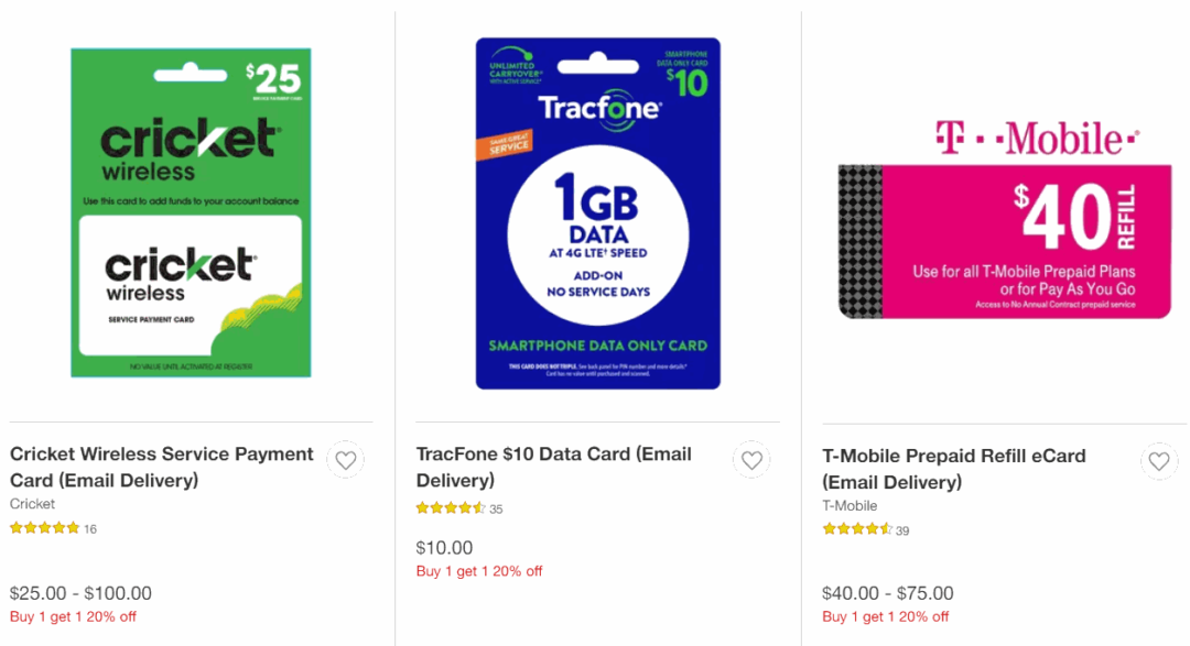 Target Offering Prepaid Refill Cards BOGO 20% Off For Cyber Monday 2018