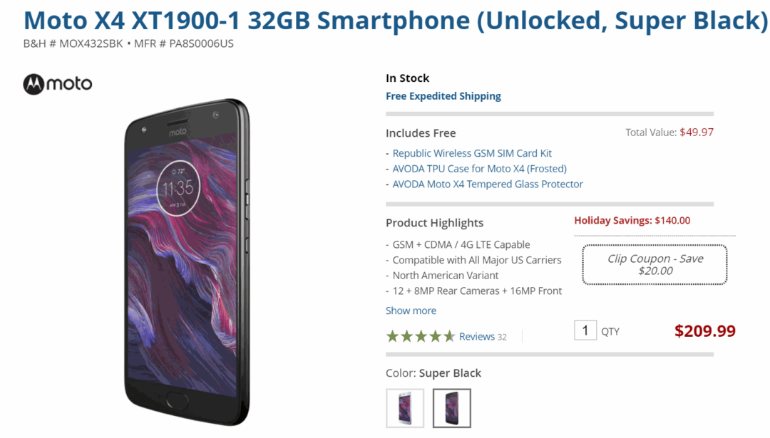 BH Photo Has Unlocked Motorola Phones On Sale With 3 Months Half Off At Republic Wireless