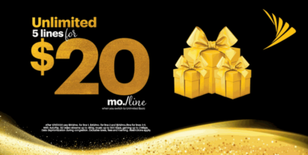 Sprint Is Now Offering 5 Unlimited Lines For $100