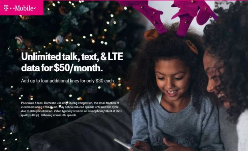 t mobile monthly cost for 1 line