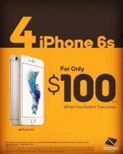 Boost Mobile 4 iPhone 6s For One Hundred Dollars