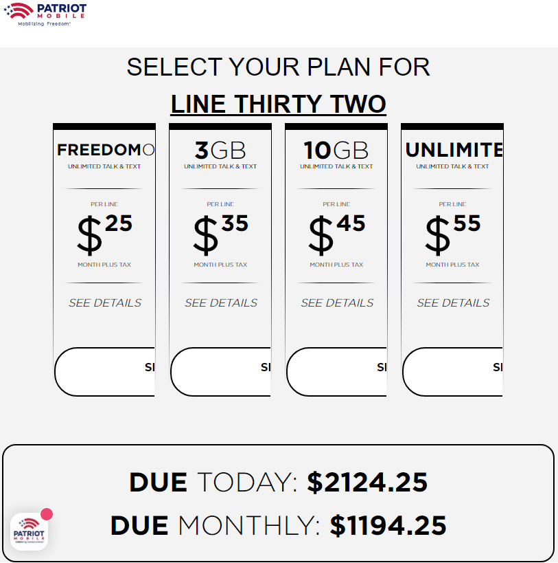 patriot mobile phone plans