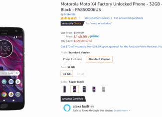 The Moto X4 Is Now Available From Various Retailers Such As Amazon For $149.99