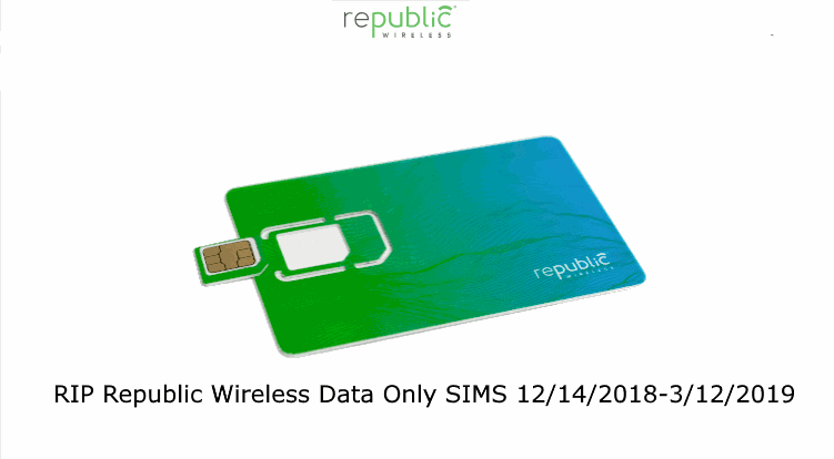 Republic Wireless Discontinues Data Only SIMs